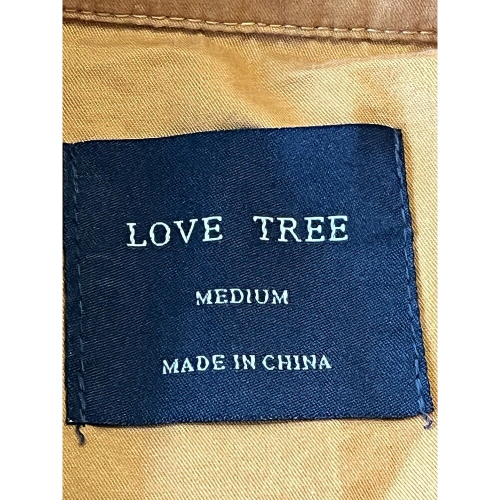 Love Tree Burnt Orange Embroidered Eagle Paradise Utility Jacket Size M - Picture 9 of 13